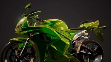 moto sport bike in dark studio with bright lights video