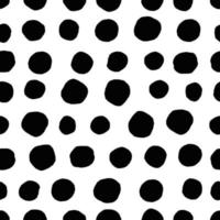 Circles seamless pattern. Retro hand drawn circles ornament. Polka dot pattern. vector