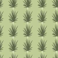 Seamless pale pattern with doodle simple pine twigs ornament. Light pastel background with coniferous elements. vector