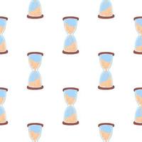 Isolated seamless abstract patternwith hourglass blue and beige colores silhouettes. White background. vector