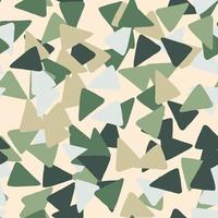 Abstract seamless geometric pattern with triangles shapes in camouflage style. vector