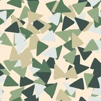 Abstract seamless geometric pattern with triangles shapes in camouflage style. vector