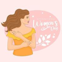 feliz día de la mujer 8 de marzo tarjeta de felicitación vector