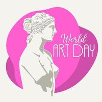 estatua de afrodita de milos o venus de milo para la celebración del día mundial del arte vector