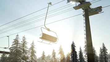 Empty Ski Lift video