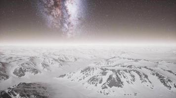 Milky Way above Snow Covered Terrain video