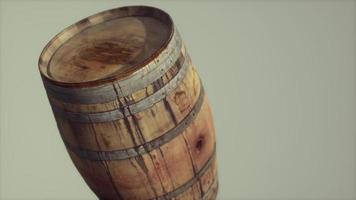 classic old rusted wooden barrel video