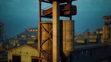 Panorama of old black coal mine video