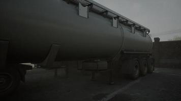 truck with fuel tank and industrial storage site video