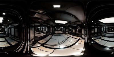 vr360 view of spaceship interior video