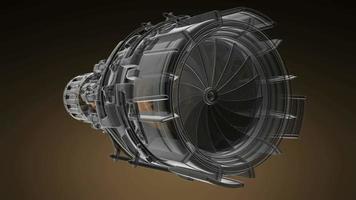 Rotate Jet Engine Turbine video