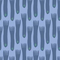 Fork hand draw seamless pattern background. Minimal scandinavian design vector