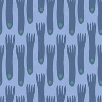 Fork hand draw seamless pattern background. Minimal scandinavian design vector