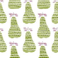 Abstract green pears seamless pattern. Juicy fruit wallpaper. vector