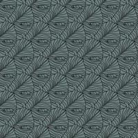 Dark tones abstract botanic seamless pattern with monstera outline ornament. Tropical leaves print in black and grey tones. vector