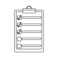 Outlint to do list or planning icon. vector