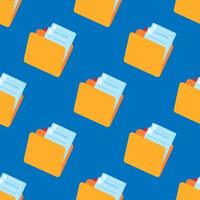 Folder symbol seamless pattern. Folder icon backdrop. vector