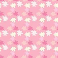 Abstract star figures seamless pattern. Elements in pink and white colors, rozy background. Simple design. vector