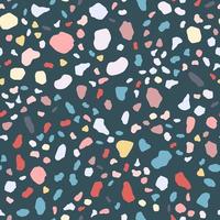 Abstract terrazzo seamless pattern. Natural stone, granite vector