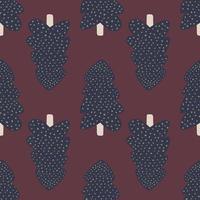 Creative winter pine tree seamless pattern on red background. Christmas holiday forest wallpaper. vector