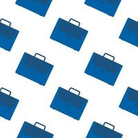 Office case symbol seamless pattern. Briefcase icon backdrop. vector