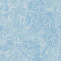 Seamless pattern with linear waves. Hand drawn graphic illustration. vector