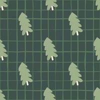 Christmas pine tree seamless pattern. For fabric design, textile print, wrapping, cover. vector