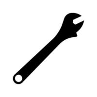 wrench silhouette isolated on white background vector