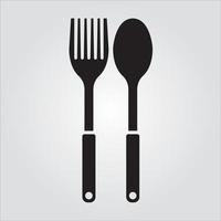 Isolated Glyph Spoon and Fork Transparent Scalable Vector Graphic