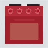 Isolated Color Kitchenware Stove Transparent Scalable Vector Graphic