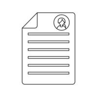 Outline summary Icon. Simple style illustration isolated vector