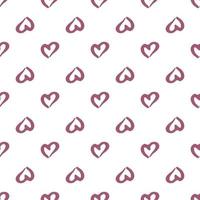 Geometric pink hearts seamless pattern. Valentines Day backdrop. vector