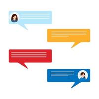 Speech icon set. Chat symbol. Dialogue, chatting, communication. vector