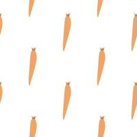 Doodle carrots backdrop. Hand drawn carrot seamless pattern on white background. vector