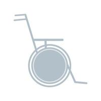 símbolo de silla de ruedas aislado sobre fondo blanco. ilustración plana vector