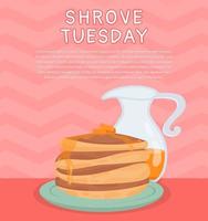 Lovely Shrove Tuesday Pancake Day Vector Background Design