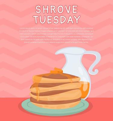 Lovely Shrove Tuesday Pancake Day Vector Background Design