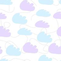 Simple seamless pattern with clouds. Vector Pattern illustration