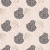 Pale dot circles seamless pattern. Pastel tones geometric artwork with simple design. vector