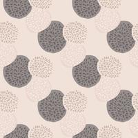 Pale dot circles seamless pattern. Pastel tones geometric artwork with simple design. vector