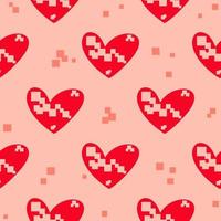 Disintegrating hearts seamless pattern vector