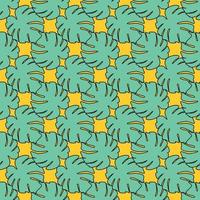 Monstera leaves seamless pattern. Botanical leaf backdrop. vector