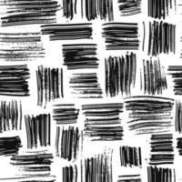 Hand drawn scribble seamless pattern. Monochrome grunge line wallpaper. Brush stroke background. vector