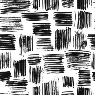 Hand drawn scribble seamless pattern. Monochrome grunge line wallpaper. Brush stroke background.