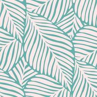 Abstract tropic leaf seamless pattern. Exotic plant. vector
