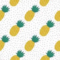 Geometric decorative pineapple pattern. Exotic tropical fruits endless wallpaper. vector