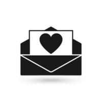 Love Latter Flat Design Vector Icon