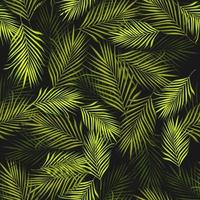 Abstract exotic plant seamless pattern on black background. vector