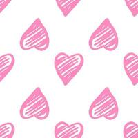 Romantic hearts seamless pattern. 14 february wallpaper. Valentines Day vector