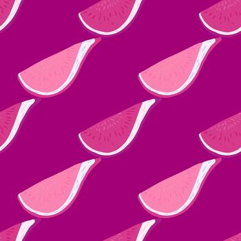 patrón de comida minimalista abstracto sin costuras con adorno de higo simple. ilustraciones de paleta rosa. vector